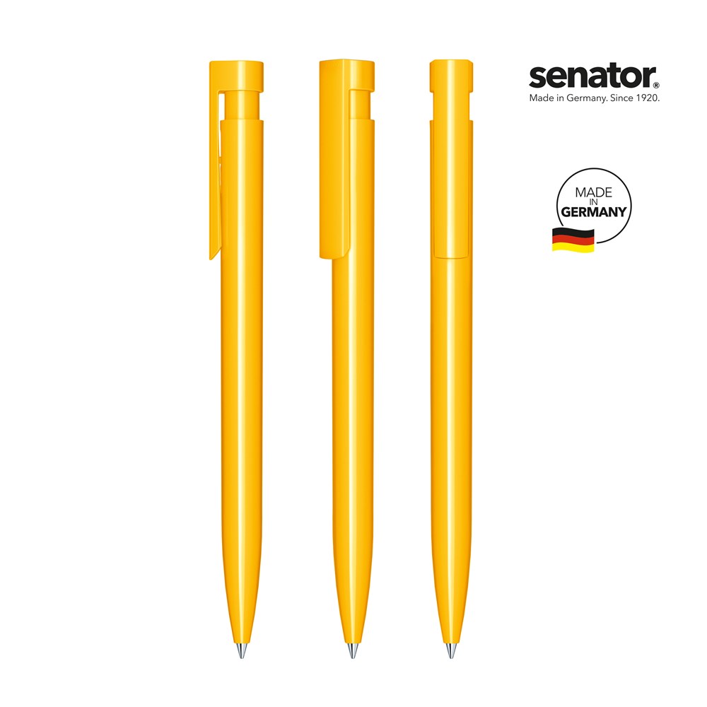 senator® Liberty Polished  Druckkugelschreiber - weiß/gelb 7408