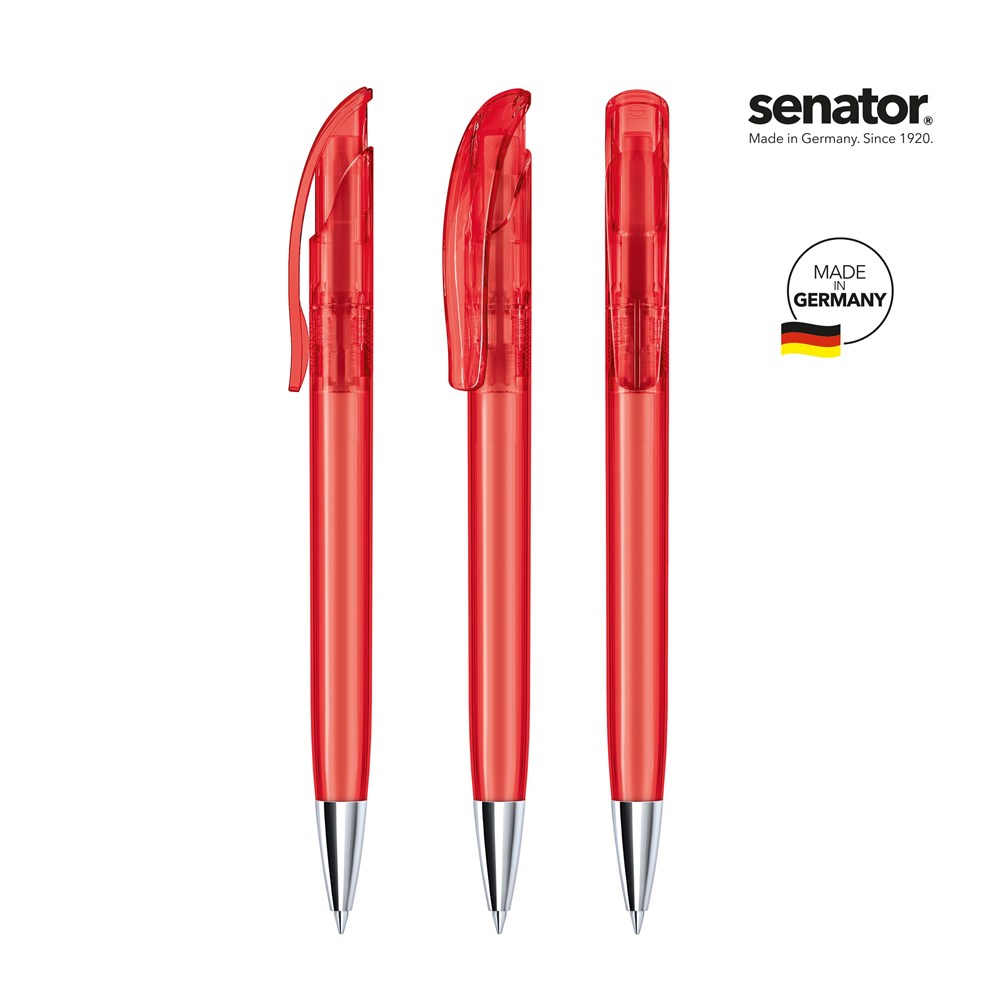 senator® Challenger Clear MT  Druckkugelschreiber - rot 186
